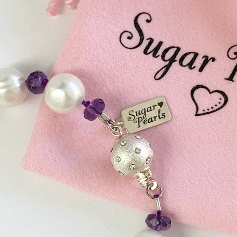 Freshwater Pearl & Amethyst Bracelet - Picture 4 of 5